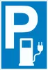 Parkplatz Stromtankstelle Schild Elektrofahrzeug A6 Produktbild-Vorschau 1