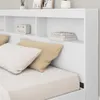 vidaXL Łóżko z regałem i zagłówkiem białe 180 x 200 cm Podgląd zdjęcia produktu 3