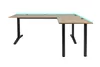 A corner desk with LED lighting. Produktbild-Vorschau