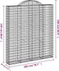 vidaXL Gabionen mit Hochbogen 7 Stk. 200x30x220/240cm Produktbild-Vorschau 6