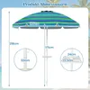 Diagram showing the dimensions of a beach umbrella. Náhled obrázku produktu