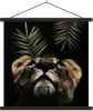 MuchoWow® Textilposter Tiger - Farn - Schwarz 120x120 cm Produktbild-Vorschau 1
