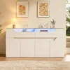 okwish Weiß Sideboard mit zwei Schubladen, Viel Stauraum, Produktbild-Vorschau 4