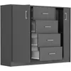 Kommode - Anthrazit - 110 x 35 x 85 cm - Modern U-1 Produktbild-Vorschau 2