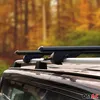 Roof racks on a car with a blurred forest background. Produktbild-Vorschau