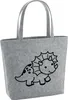 Huuraa Filzshopper Triceratops Dinosaurier 22 Liter Grey Produktbild-Vorschau 1