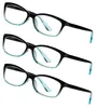 LEXXOO 3er-Set Lesebrillen Blau-Schwarz, +1,5 dpt, Produktbild-Vorschau 1