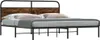 vidaXL Metallbett ohne Matratze Räuchereiche 180x200 cm Produktbild-Vorschau 2