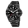 A black Jaguar professional diver watch with a metal band, shown from a front-facing angle against a white background. Produktbild-Vorschau