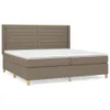 vidaXL Boxspringbett mit Matratze Taupe 200x200 cm Stoff Produktbild-Vorschau 1