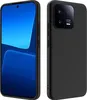 A black phone case is shown from the front and back. Produktbild-Vorschau
