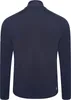 The back of a navy blue long-sleeved midlayer shirt. Produktbild-Vorschau