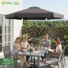 Sekey Rund Gartenschirm 200x200 cm, Kurbel-Sonnenschirm mit Produktbild-Vorschau 7