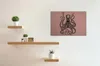 Leinwandbild Tiere 60 x 90 cm - Wandbild Krake Rosa Grau - Produktbild-Vorschau 2