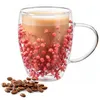 Bicchiere termico con doppio fondo 300 ml con fiori, tazza Anteprima dell’immagine prodotto 3