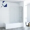 Badewannenaufsatz 150 x 140 cm Faltwand Badewanne Trennwand Produktbild-Vorschau 1