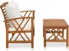 set da giardino 2 pezzi con cuscini in legno massiccio di Anteprima dell’immagine prodotto 1
