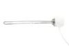 A silver heating element with a white cap and white cord, isolated on a white background. Produktbild-Vorschau