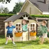 Outsunny Spielhaus für Kinder Holz Kinderspielhaus mit Produktbild-Vorschau 2