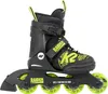 A black and lime green K2 Raider inline skate is shown against a white background. Náhľad obrázku produktu