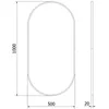 Mexen Loft lustro łazienkowe owalne 100 x 50 cm, rama Náhled obrázku produktu 6
