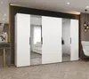 Šatní skříň 300 cm KUBRA - bílá / černá Náhled obrázku produktu 1