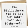 Mr. & Mrs. Panda Grußkarte Spruch Bibliothekar Held - Weiß Produktbild-Vorschau 1