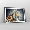 Gerahmtes Poster - Schwarzer Rahmen - Indien stein tiger Produktbild-Vorschau 8