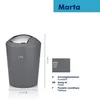 Kela Marta, 1,7 liter, Rond, Kunststof, Grijs, Roestvrij Productafbeelding-voorbeeld 3