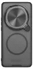 A back view of a smartphone case with a textured pattern and a circular camera lens protector. Produktbild-Vorschau