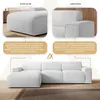 AX LIVING Couch Sofa L Form Didim mini Silber 310 cm Produktbild-Vorschau 6