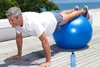 Gymnastikball inkl. Pumpe Fitnessball Blau Sportball Produktbild-Vorschau 3