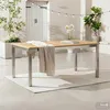 home24 Gartentisch - Teak Massiv / Edelstahl - Produktbild-Vorschau 2
