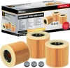 A box of Karcher vacuum cleaner filters and loose filters in front of the box. Produktbild-Vorschau