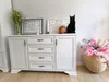 Kommode weiß 90x155x45 cm mit 4 Schubladen 2 Türen im Produktbild-Vorschau 3