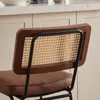 Barhocker 2er Set im modernen Vintage-Stil mit Rattanlehne, Produktbild-Vorschau 3