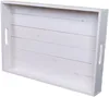 Serviertablett in weiß 60x40x8cm Holztablett Produktbild-Vorschau 5
