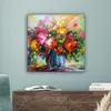 MuchoWow® - Leinwandbilder - Blumen - Bunt - Blumentopf - Produktbild-Vorschau 4