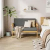 Iropro Canapé 2 places tissu 113x67x75 cm gris clair Voir les images du produit 4