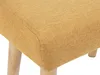 BELIANI Hocker Gelb Stoffbezug mit Holzbeinen Rechteckig Produktbild-Vorschau 5