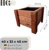 HolzGarden Fioriera in Legno Impregnato 40x32x40 cm Colore Anteprima dell’immagine prodotto 2