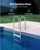 4-stufige Poolleiter 120kg - Pool Einstieg mit 2 Handläufen Produktbild-Vorschau 3