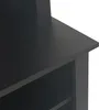 A close-up view of the corner of a black furniture item, likely a wardrobe or shelf unit. Anteprima dell’immagine prodotto