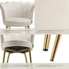 Fauteuil STELLA 67 x 64 x 76 cm - Aspect velours crème/or Voir les images du produit 5