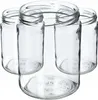 A group of empty glass jars are arranged in a cluster against a white background. Voir les images du produit
