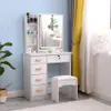Tavolino da toilette con specchio scorrevole con luce LED e Anteprima dell’immagine prodotto 5