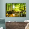 Wanddeko 90x60 cm - Wald - Landschaft - Grün - Natur, Produktbild-Vorschau 4
