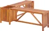 A wooden corner bench with a planter box attached. Produktbild-Vorschau