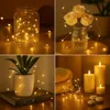 A collage of four images showcasing LED string lights in various decorative settings. Produktbild-Vorschau