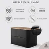 Rodan | Meuble sous lavabo - 80 cm | Noir Mat - Chêne | Voir les images du produit 3